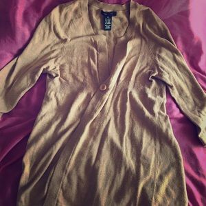 BCBG Max Azaria camel cardigan size M